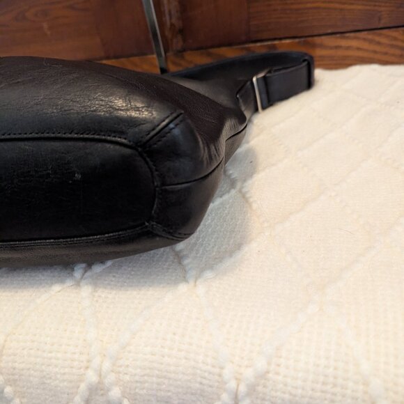 Vintage Coach 9188 Black Leather Legacy Slim Duffle Shoulder Bag/crossbody - Picture 7 of 11